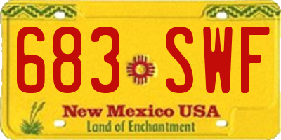 NM license plate 683SWF