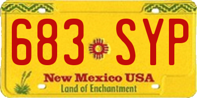 NM license plate 683SYP
