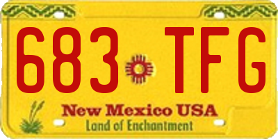 NM license plate 683TFG