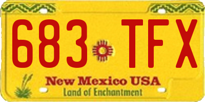 NM license plate 683TFX
