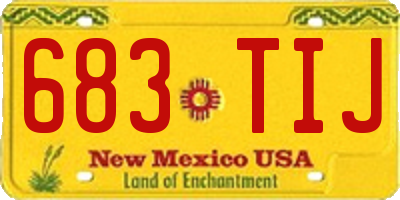 NM license plate 683TIJ
