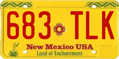 NM license plate 683TLK