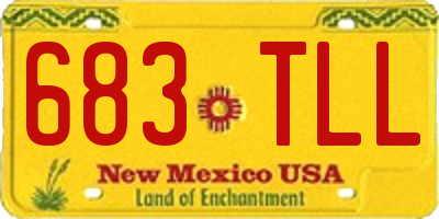 NM license plate 683TLL