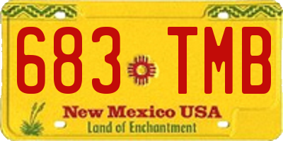 NM license plate 683TMB