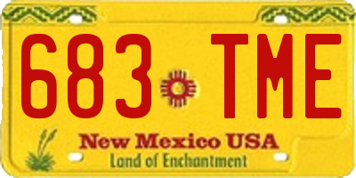 NM license plate 683TME