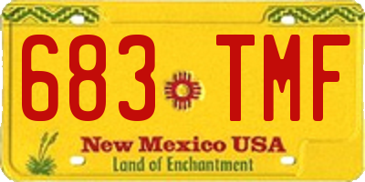 NM license plate 683TMF