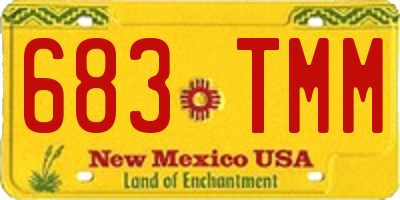 NM license plate 683TMM