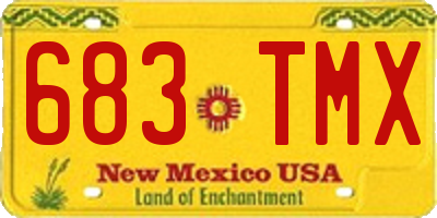 NM license plate 683TMX