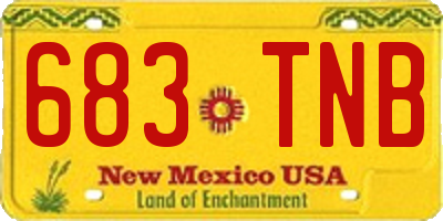 NM license plate 683TNB