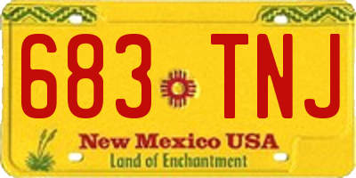 NM license plate 683TNJ