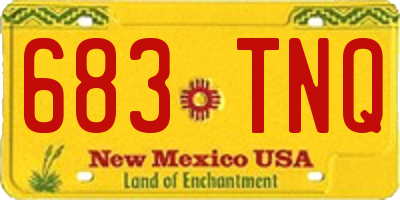 NM license plate 683TNQ