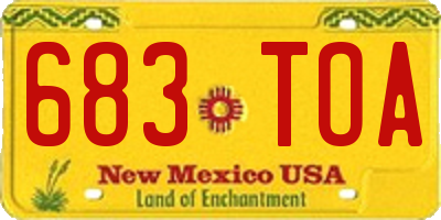 NM license plate 683TOA