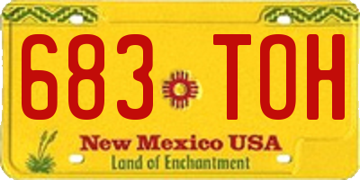 NM license plate 683TOH