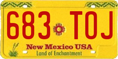 NM license plate 683TOJ