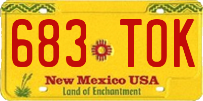 NM license plate 683TOK
