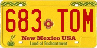 NM license plate 683TOM