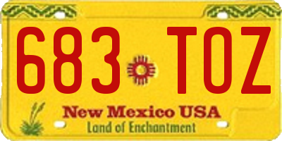NM license plate 683TOZ