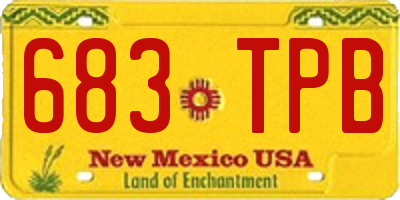 NM license plate 683TPB