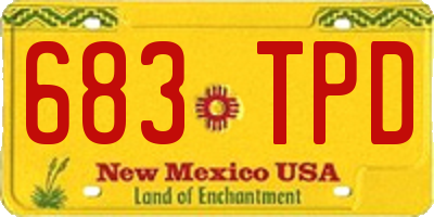 NM license plate 683TPD