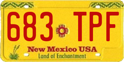 NM license plate 683TPF