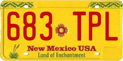 NM license plate 683TPL
