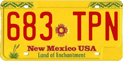 NM license plate 683TPN