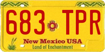 NM license plate 683TPR