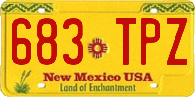 NM license plate 683TPZ