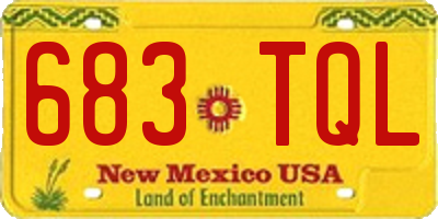 NM license plate 683TQL