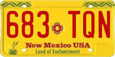 NM license plate 683TQN
