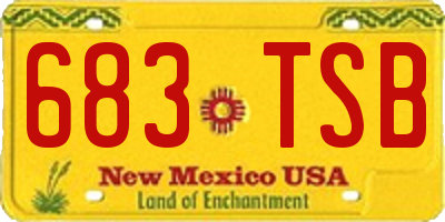 NM license plate 683TSB