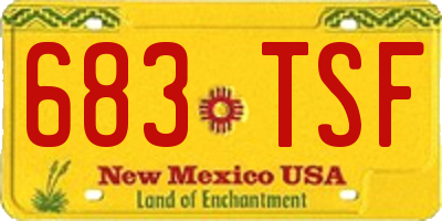 NM license plate 683TSF