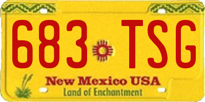 NM license plate 683TSG