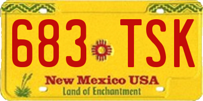 NM license plate 683TSK