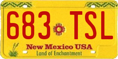 NM license plate 683TSL