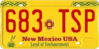 NM license plate 683TSP