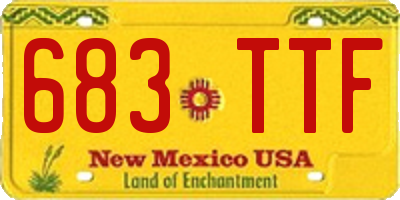 NM license plate 683TTF