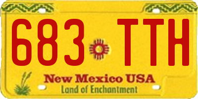 NM license plate 683TTH