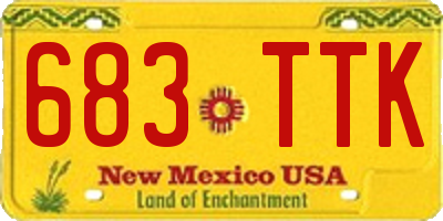 NM license plate 683TTK