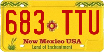 NM license plate 683TTU