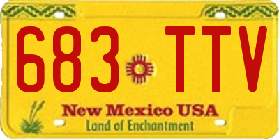 NM license plate 683TTV
