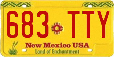 NM license plate 683TTY