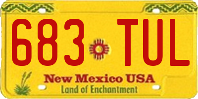 NM license plate 683TUL