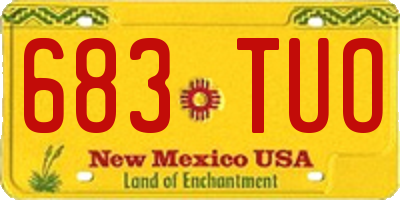 NM license plate 683TUO