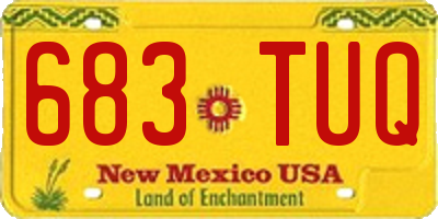 NM license plate 683TUQ