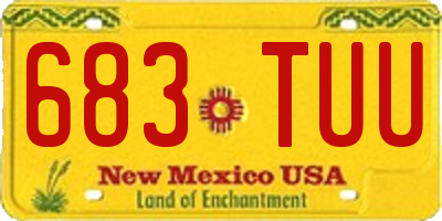 NM license plate 683TUU
