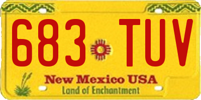 NM license plate 683TUV