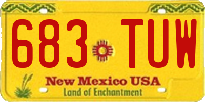 NM license plate 683TUW