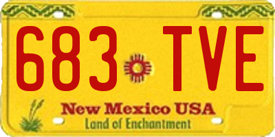 NM license plate 683TVE