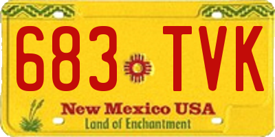 NM license plate 683TVK